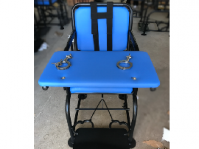 Blue soft interrogation chair