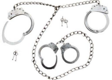 Plate-type fetters connecting hands with feet C Model