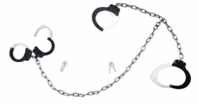Plate-type fetters connecting hands with feet E Model