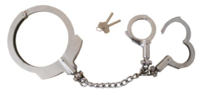 Handcuff connecting hands with neck 